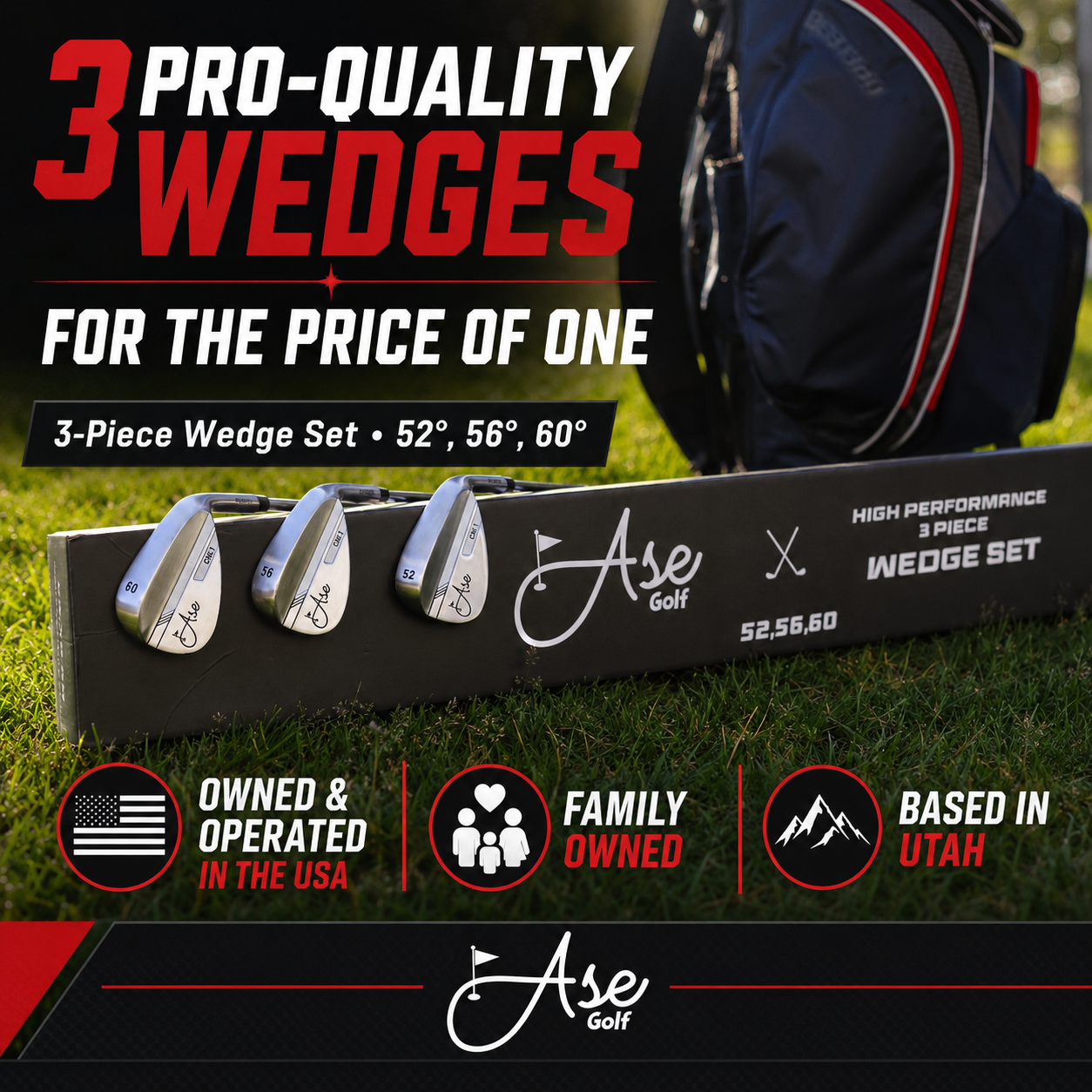 Ase 3-Piece Wedge Set