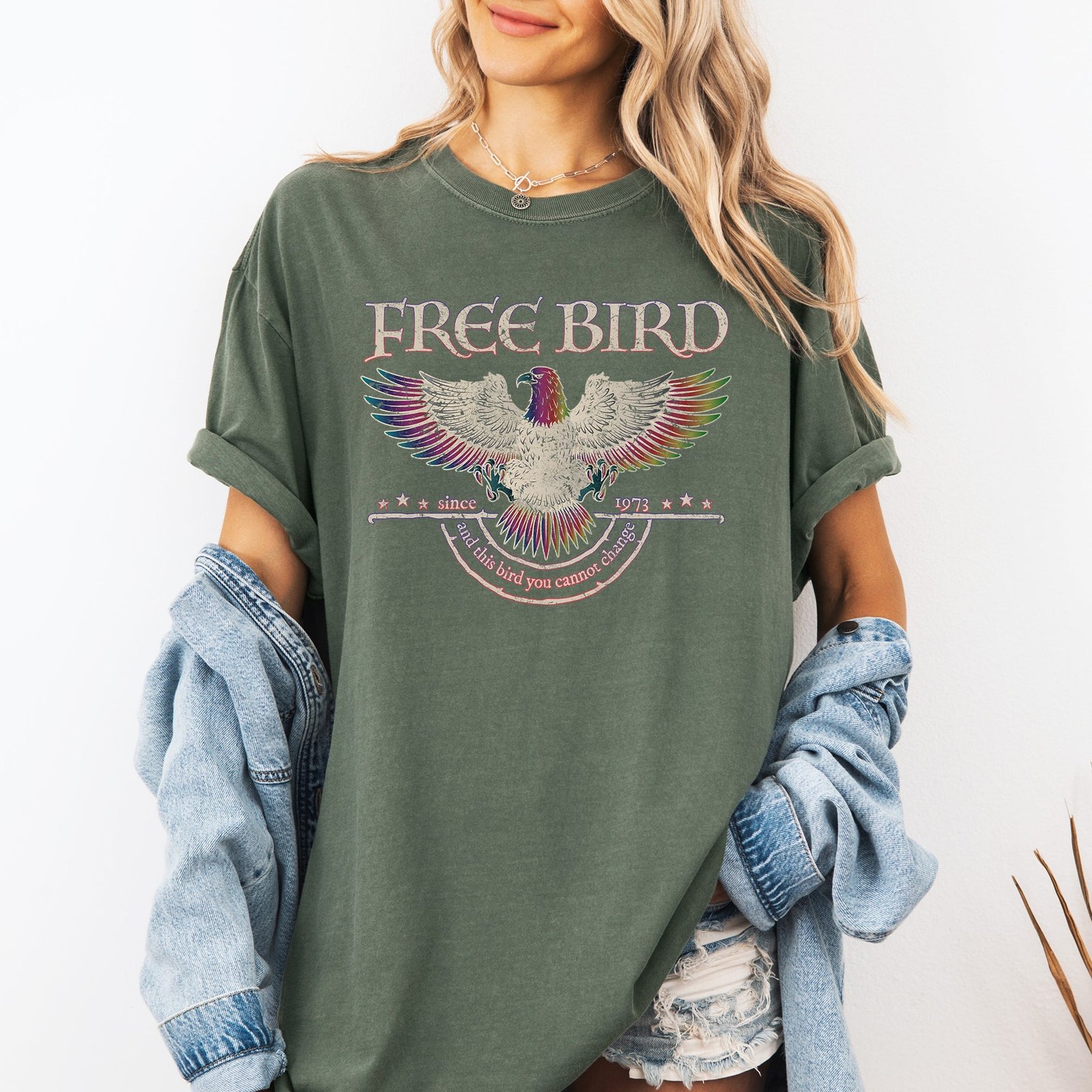 Free Bird Vintage Rock Anthem Retro Concert Classic Jam Session Memorial Edition Limited Comfort Colors Tee
